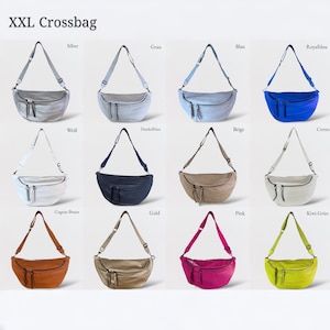 LUNA, sac crossbody XXL, sac crossbag, sac à bandoulière, sac ventre, sac à bandoulière, sac hip, sac demi-lune, sac cross body, sac lune Sélection de couleurs image 2