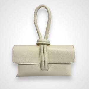 Leder Umhängetasche Damen, Handgefertigt Italienisches Leder, Handtasche Leder, Clutch, Tasche mit Knoten, Ledertasche, Crossbody bag