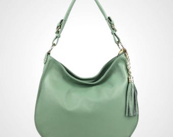 Bolsa hobo feminina em couro legítimo, modelo shopper grande em couro, bolsa de ombro com zíper, bolsa de mão com compartimentos, bolsa tote em couro.