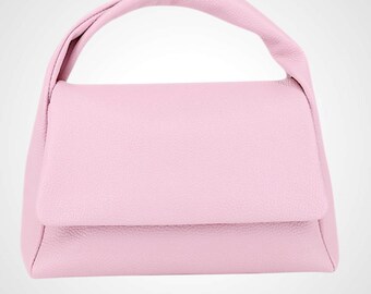 Bolsa mini feminina em couro legítimo, bolsa transversal em couro, bolsa de ombro elegante, bolsa transversal pequena com alças.