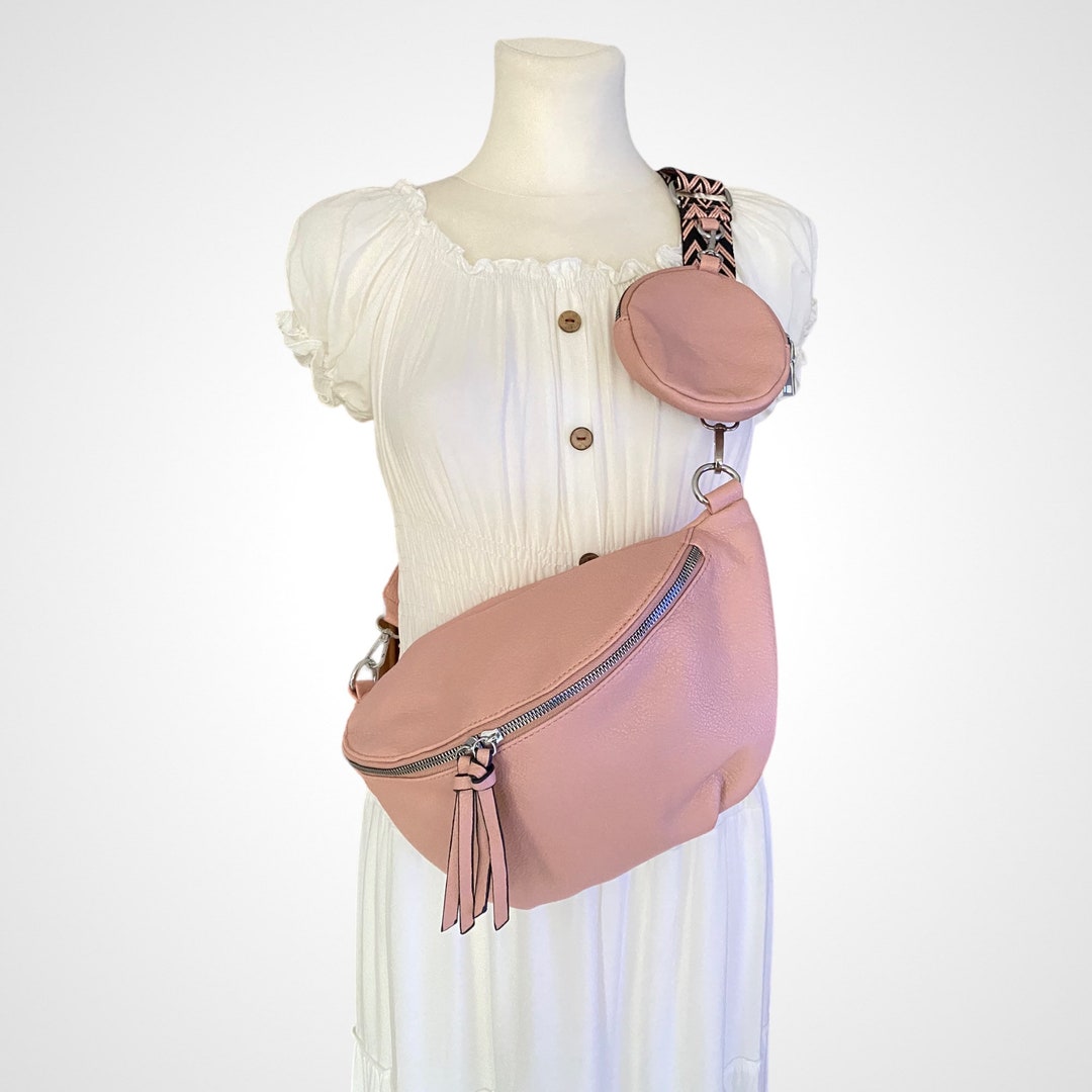 XL NINA Crossbody Bag Rosa Pink Veganes Leder Crossbag - Etsy