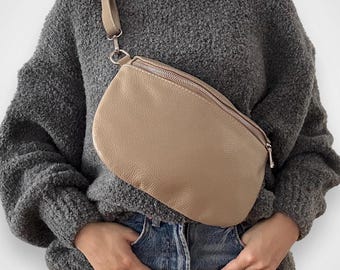 Leather Crossbody Bag, Women's Shoulder Bag, Leather Bag for Women, Leather Fanny Pack, Belt Bag, Crossbody Bag, PLUS - Color Selection