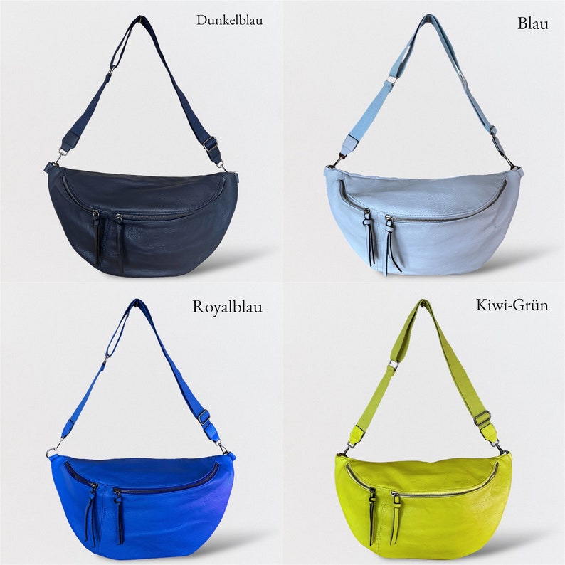 LUNA, sac crossbody XXL, sac crossbag, sac à bandoulière, sac ventre, sac à bandoulière, sac hip, sac demi-lune, sac cross body, sac lune Sélection de couleurs image 3