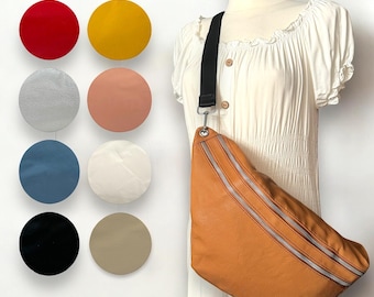 Bolsa transversal NALA XXL vegana, bolsa de ombro grande para mulheres, bolsa tiracolo com várias opções de cores.