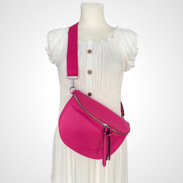 Crossbody Bag EVA, Pink, vegan leather, crossbag, shoulder bag, bum bag large, crossbody bags, everyday bag, bum bag pink