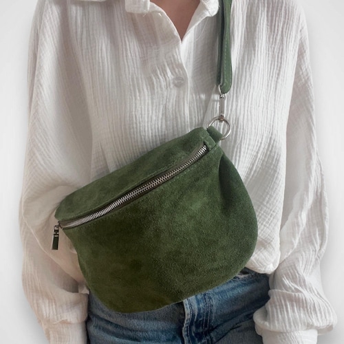 Sac bandoulière en daim pour femme, sac à bandoulière en cuir suédé, sac banane, sac à bandoulière, sac en cuir pour femme, plusieurs couleurs disponibles