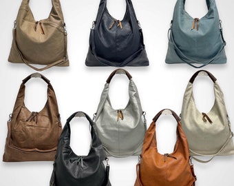 Borsa XXL DAVY, borsa hobo, borsa a tracolla, borsa con manico, borsa a tracolla, borsa morbida, borsa per tutti i giorni, borsa alla moda, pelle vegana