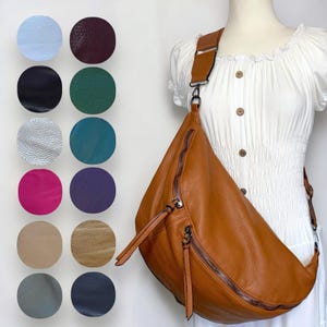 LUNA, sac bandoulière XXL, sac bandoulière, sac à bandoulière, sac banane, sac bandoulière, sac hanche, sac demi-lune, sac bandoulière, sac lune | Sélection des couleurs