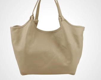 Bolsa feminina em couro legítimo, modelo grande, tipo sacola, bolsa de ombro, bolsa hobo, bolsa tote para uso no escritório e no dia a dia.