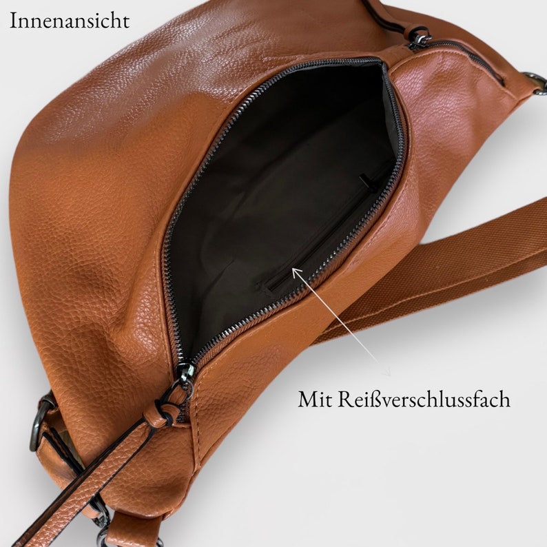 LUNA, XXL Crossbody Bag, Crossbag, Umhängetasche, Bauchtasche, Slingbag, Hüfttasche, Half Moon Bag, Cross Body Bag, Moon bag Farbauswahl zdjęcie 10