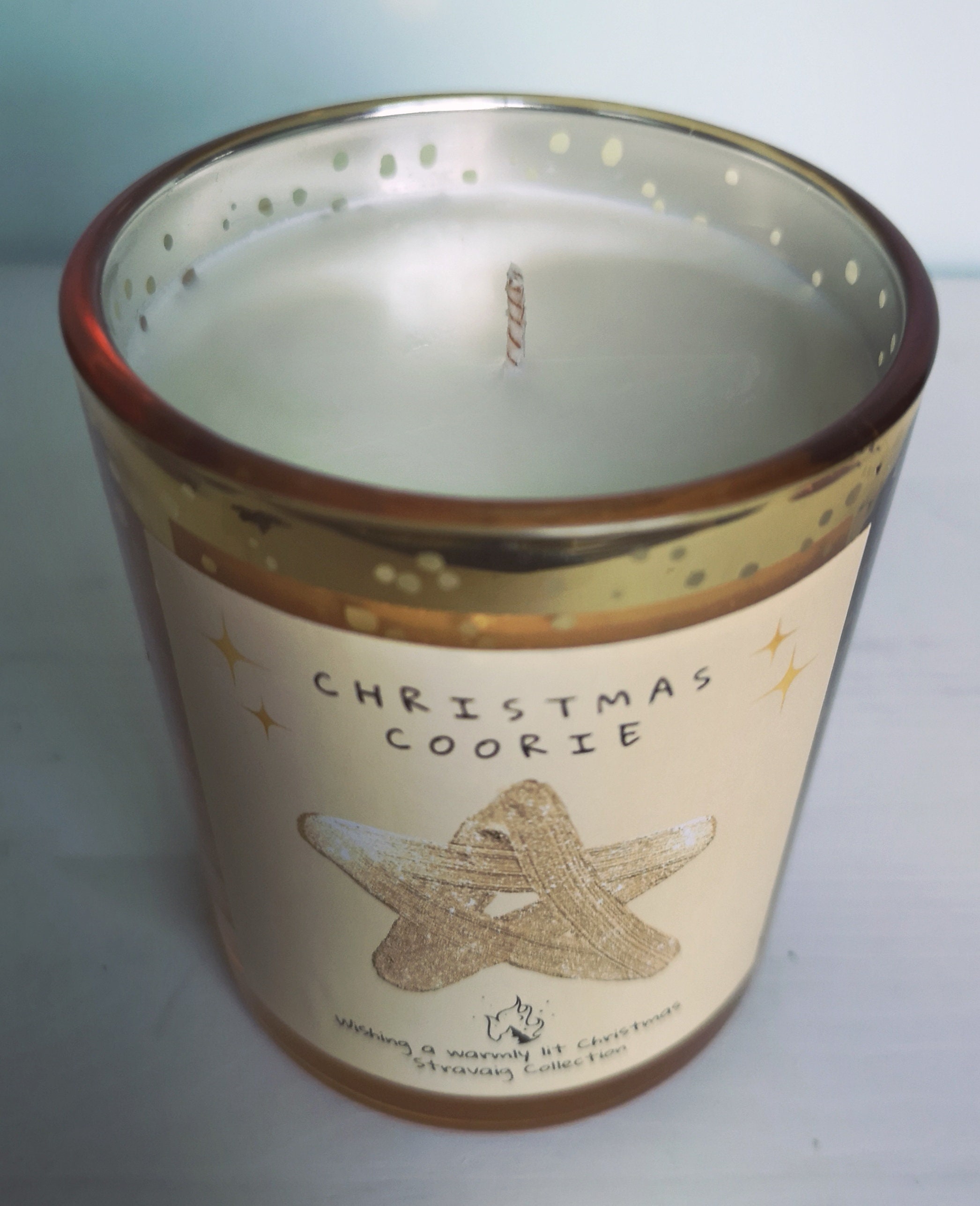 Scottish Christmas Coorie Candle Gold Glitter Candle Etsy UK