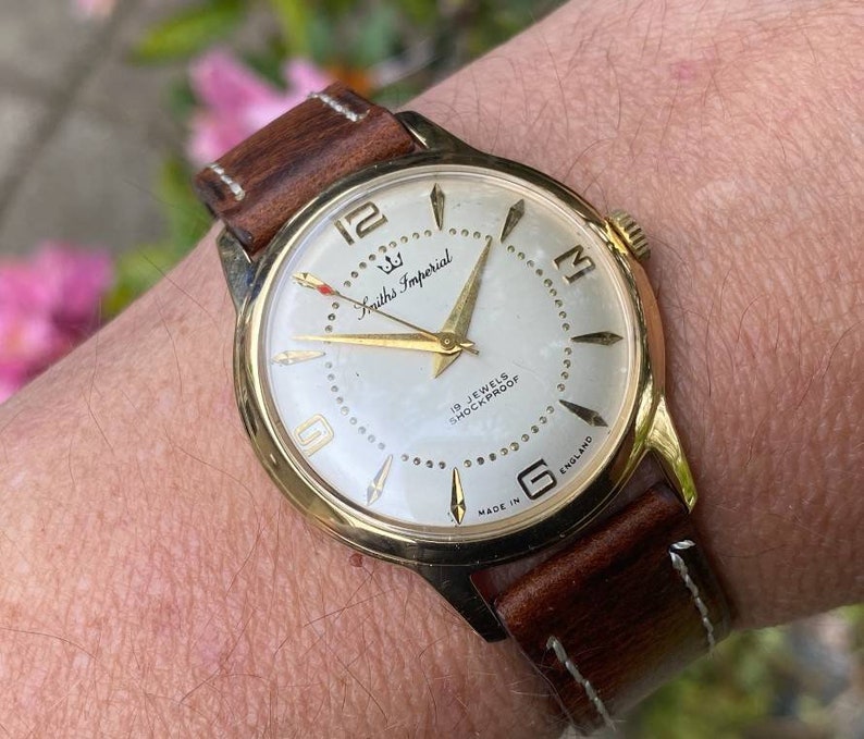 Mens Vintage Smiths Imperial 19j Watch Gold Plated Dated Etsy