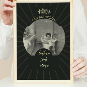 Vintage Inspired Bathroom Printable Art, Vintage Digital Download ...