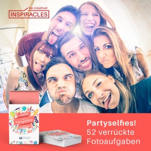 Partyspiel: Fotoaufgaben für Party-Selfies, lustiges Geschenk, Geburtstag, Party, Trinkspiel, Partyspiele