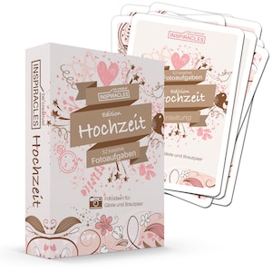 Hochzeitsspiel mit Fotoaufgaben - Fotospiel für Gäste, lustiges Hochzeitsgeschenk für das Brautpaar, witziges Hochzeitsgeschenk, Hochzeit