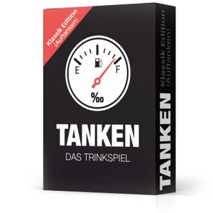 TANKEN das Trinkspiel, Klassik Edition, 52 Aufgaben, für Erwachsene, Geschenk, Witziges Spiel, Trinkspiele Partyspiele ab 18, Saufspiel