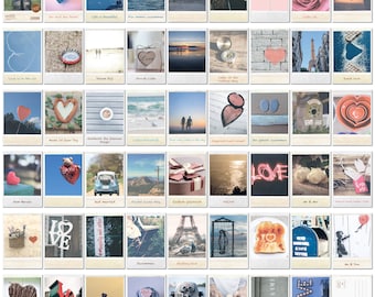 52 Postkarten Hochzeit Vintage Hochzeitsspiel - Karten Set für 52 Wochen, jede Woche eine Postkarte für das Brautpaar, wie ein Gästebuch