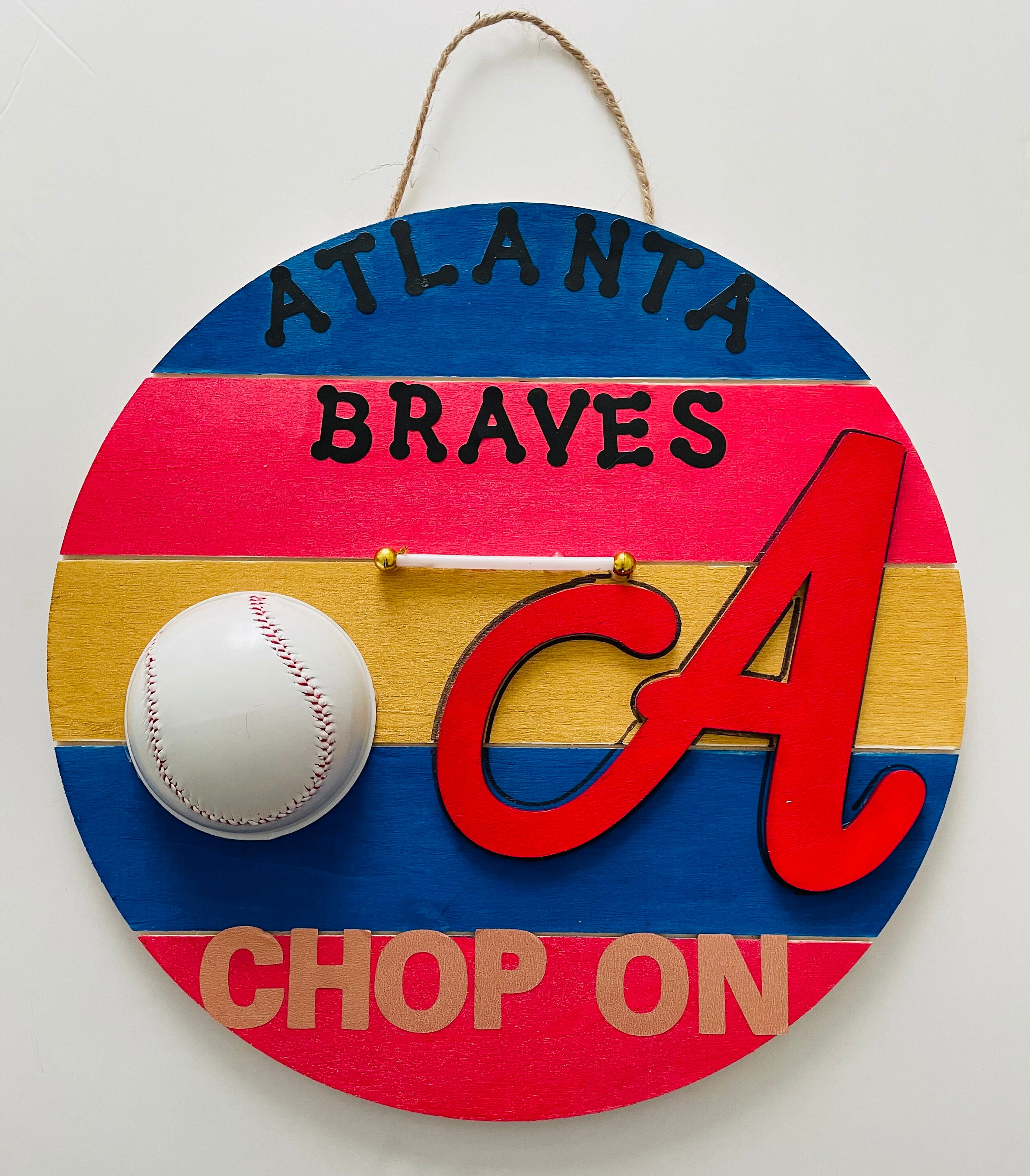 Blooper, Atlanta Braves Blooper Baseball Door Hanger Front Door
