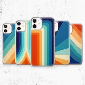 Retro Stripes Phone Case Aesthetic Vintage Cover for iPhone 13, 12 Pro, 11, XR, XS, 8+, 7  Samsung A12, S22, S21, A40, A51 Huawei P30, P40