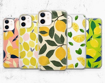 Citron Fruit Phone Case Citrus Cover pour iPhone 15, 14, 13, 12 Pro, 11, XR, XS, 8, 7 Samsung S22, S21, A40, A51 Huawei P30, P40, P50, B55V,