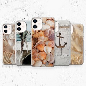 Coque de téléphone Sea Shells pour iPhone 14, 13, 12 Pro, 11, XR, XS, 8+, 7 Samsung A12, S22, S21, A40, A51, A71 Huawei P20, P30