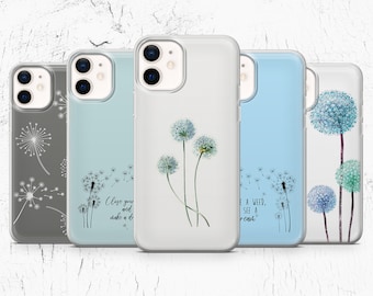 Pusteblume Handyhülle für iPhone 14, 13, 12 Pro, 11, XR, XS, 8, 7 Samsung S22, S21, A40, A51, A71 Huawei P30,P40, P50