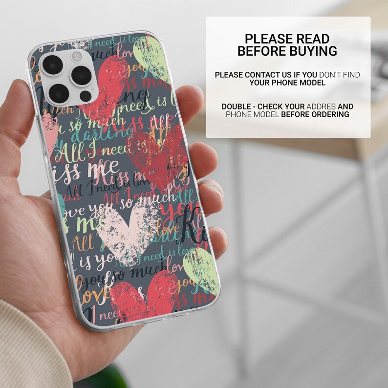 Valentine Day Phone Case Love Heart Cover for iPhone 14, 13, 12 Pro, 11