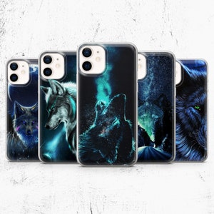 Wolf Phone Case Wild Wolf Cover for iPhone 15, 14, 13, 12 Pro, 11, XR, XS, 7  Samsung A12, S22, S21, A35, Huawei P20, P30, Pixel 8 Pro