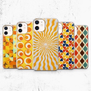 Retro 70s Groovy Floral Phone Case Vintage Hippie Cover for iPhone 14, 13, 12 Pro, 11, XR, XS, 7  Samsung A12, S22, S21, A40, A51 Huawei P30