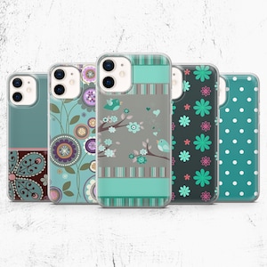 Flower Phone Case Birds Cover for iPhone 16, 15, 14, 13, 12 Pro, 11, XR, XS, 8+, 7 Samsung A12, S22, S21, A40 Huawei P20, P30 Pixel 9