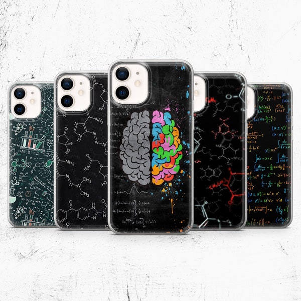 Science Phone Case Chemie Hülle für iPhone 14, 13, 12 Pro, 11, XR, XS, 8, 7 Samsung S22, S21, A24, A34, A40, A51, A71 Huawei P40, P30