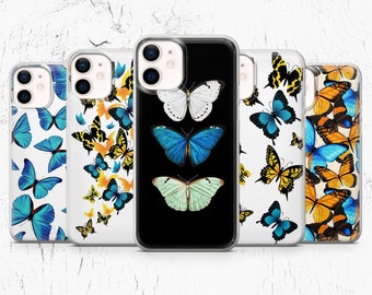 Coque de téléphone papillon été pour iPhone 14, 14 Pro, 13, 12, 11 Pro Max, XR, SE 2020 XS X 8, Huawei P30, P20, Samsung A51, A24, A34, A71
