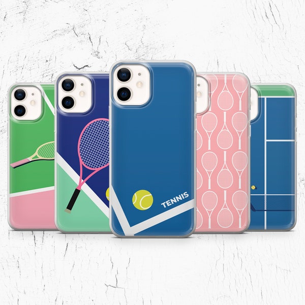 Coque de tennis pour iPhone 15, 14, 14 Pro, 13, 12 Pro, 11, XR, XS, 8+, 7 Samsung A12, S22, S21 Huawei P20, P30 Pixel 7, 7A