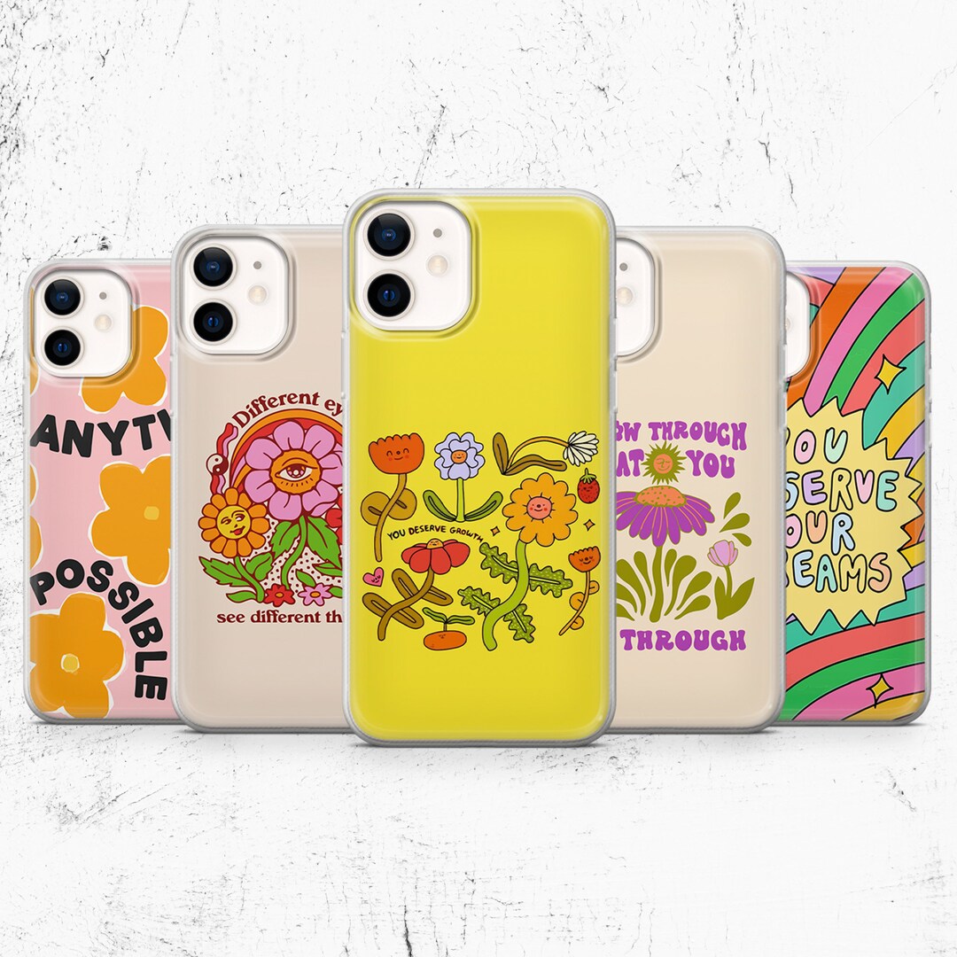 Cottagecore Hippie Spruch Handyhülle passend für iPhone 13, 12 Pro, 11