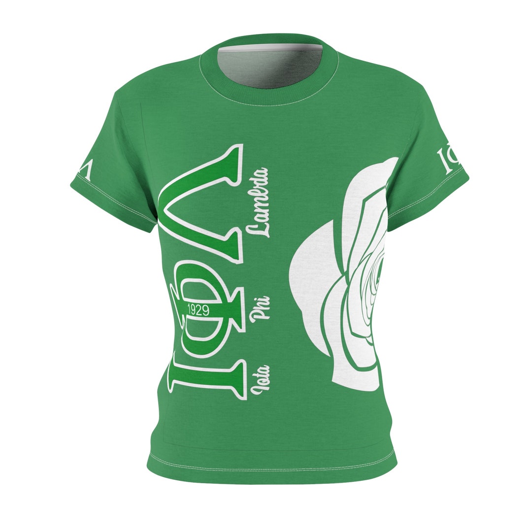 Iota Phi Lambda Green Graphic Tee Tshirt LARGE Tea Rose Design Etsy