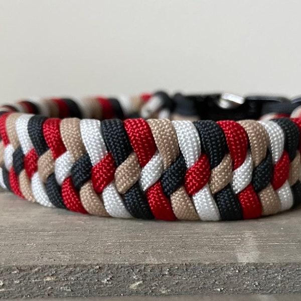 Individually braided dog collar made of paracord "Kemi-Small"