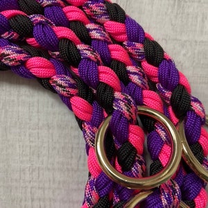 Round dog leash made of paracord, can be designed as desired Gold