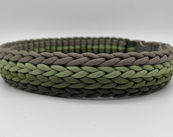 Individually braided dog collar made of paracord “Oslo”