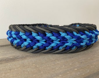 Individually braided dog collar made of paracord "Tromso"