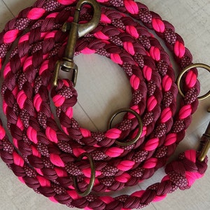 Round dog leash made of paracord, can be designed as desired image 5