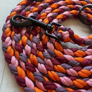 Round dog leash made of paracord, can be designed as desired image 3
