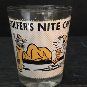 Bicchiere da bar per miscelazione Vintage Golfers Nite Cap