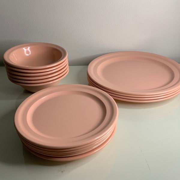 Vintage Retro 1960 Brookpark Melmac Melamine Restraware Restoware Platos y Tazones