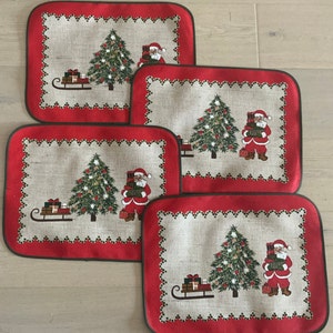 Vintage Christmas Placemats set of 4