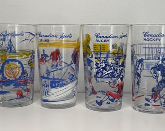 Juego de vasos deportivos canadienses vintage