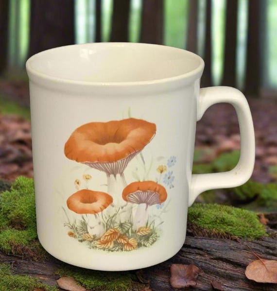 Kiln Craft Vintage Mushroom Coffee Mug