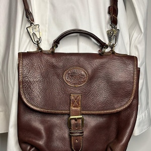 Roots Brown Leather Convertible Purse