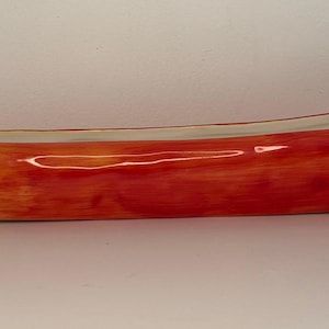 Abbott Pottery Red Pepper Shaped Dip Dish
