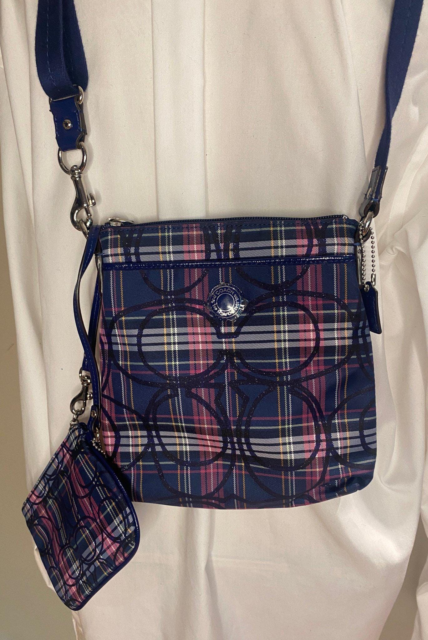 バッグ COACH Signature plaid pattern shoulder Plaid Coach Handbag - Etsy UK