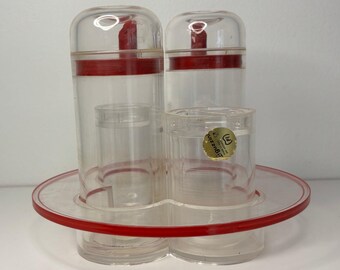Vintage Guzzini Rote Menage